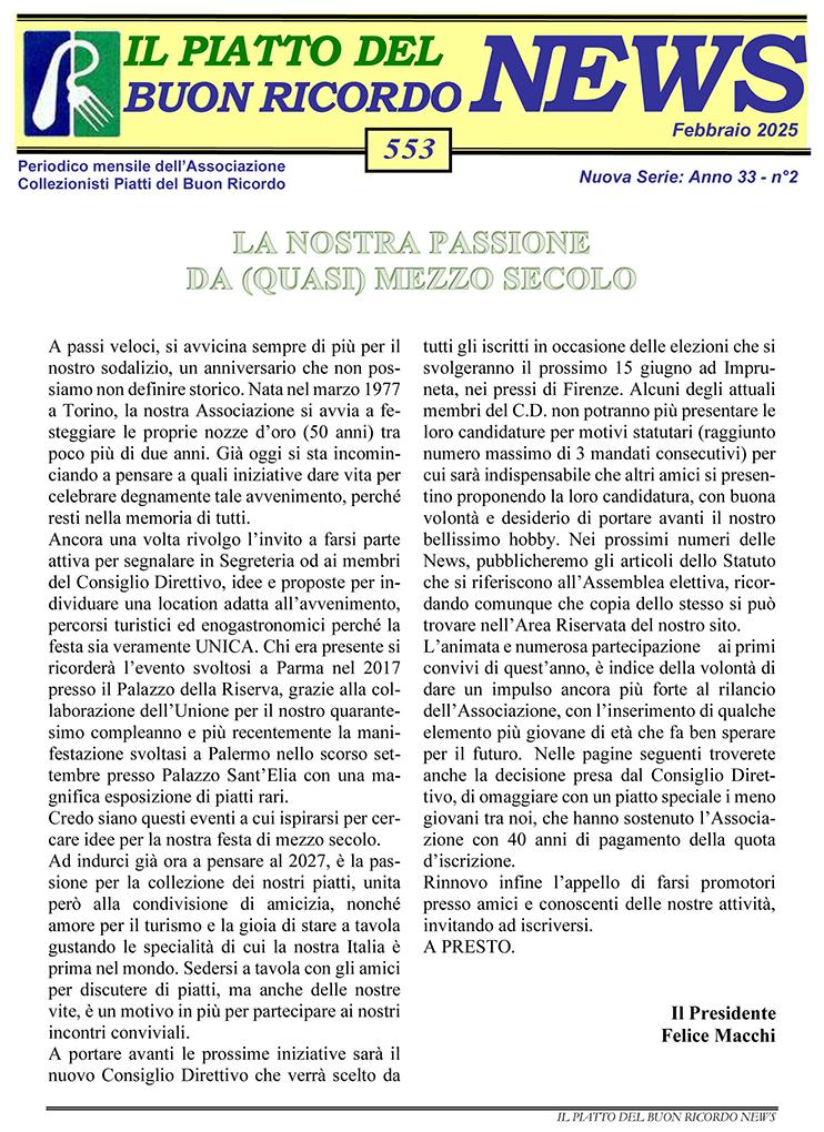 News Febbraio 2025